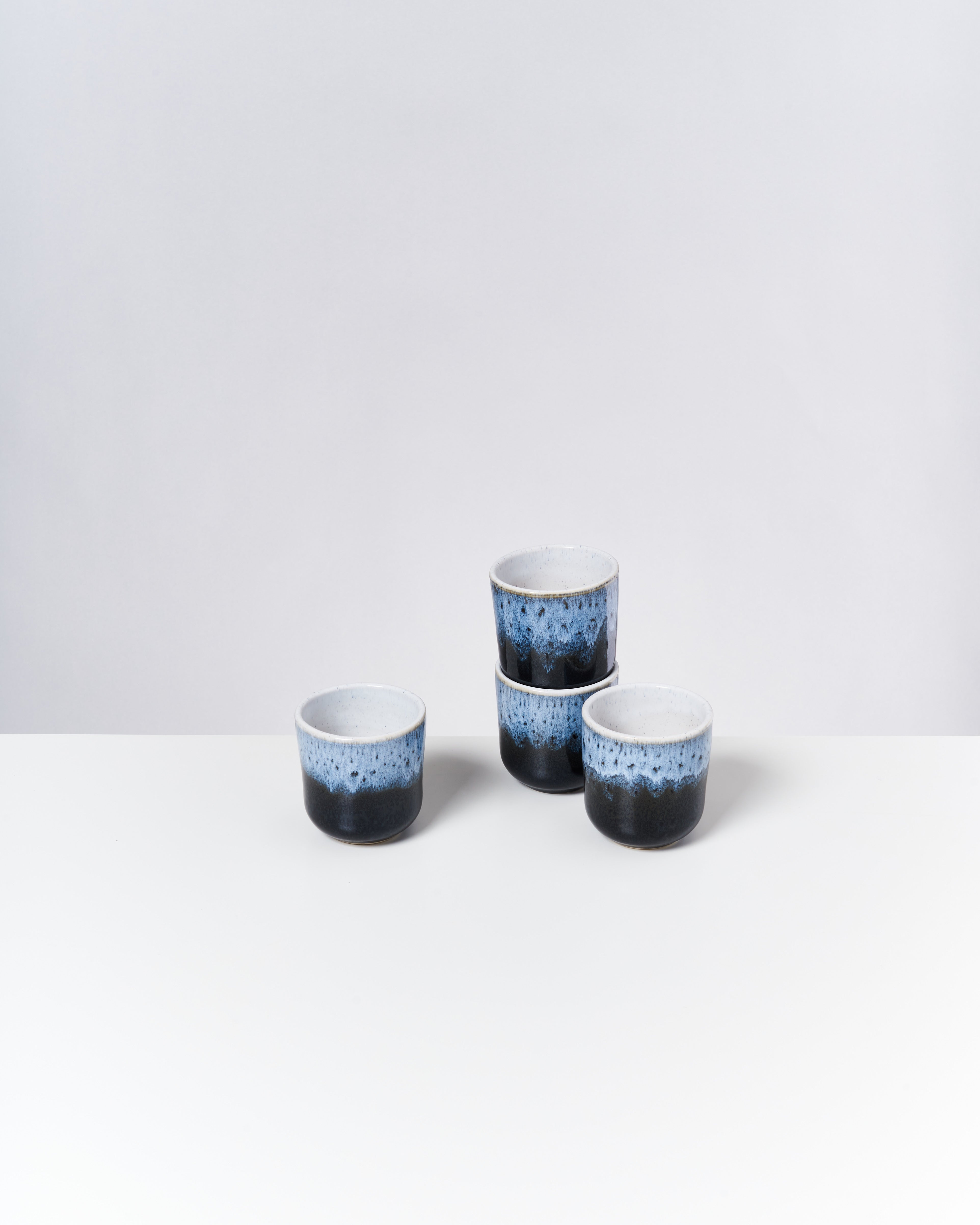 Small Schwarzblau Ceramic Cup Set of Four