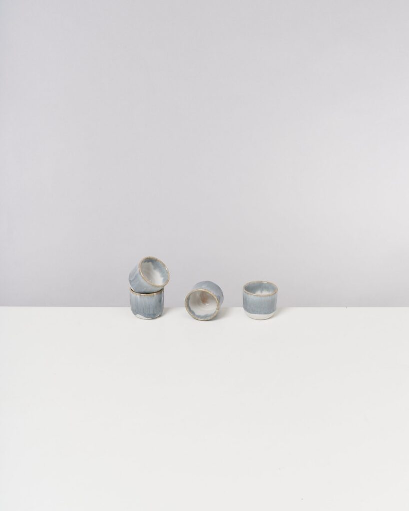 Everyday Gray Blue Espresso Cup Set of Four