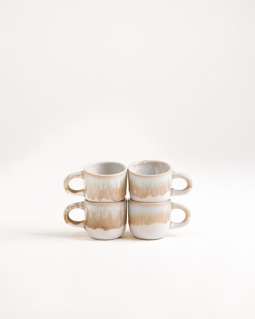 Everyday Warm Tone Sand Espresso Cup Set of Four