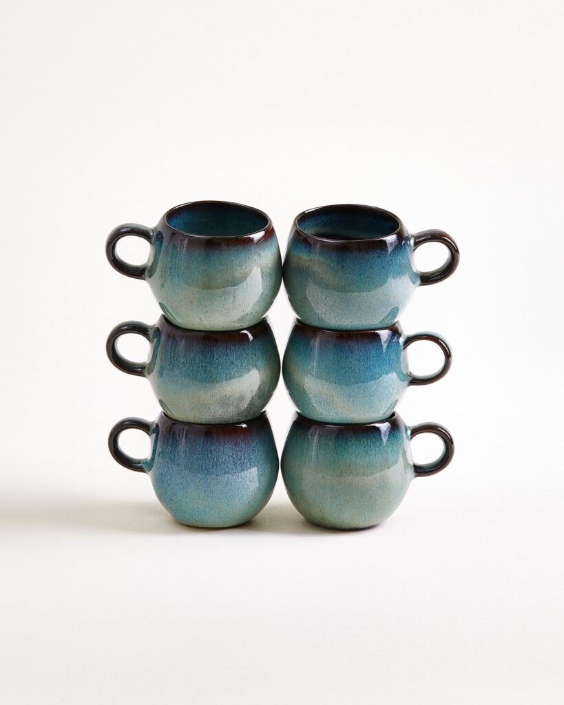 Everyday Green Blue Espresso Cup Set of Six