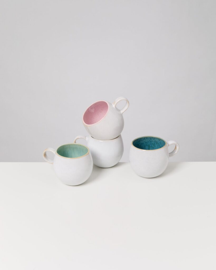 Large Mix Ceramic Mug Set of Four